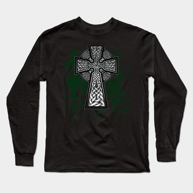 Celtic Cross Long Sleeve T-Shirt by celtichammerclub